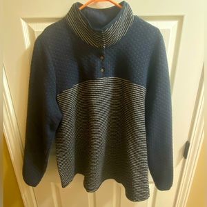 Lightweight casual sweatshirt with buttons at the neck. Maurice’s plus size 3.